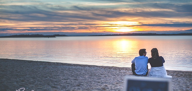 Couché de soleil à Mesnil Saint Père en amoureux