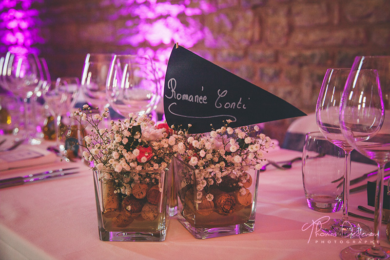 la décoration de la salle de bligny sur ouche pour un mariage