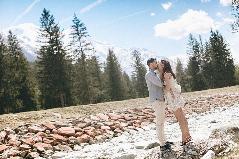 séance engagement au pied du mont blanc