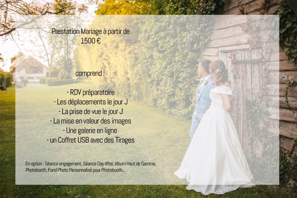 Tarif photos de mariage Troyes